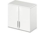 Schäfer Shop Genius Aufsatzschrank TETRIS WOOD, 2 OH, B 800 mm, abschliessbar, weiss
