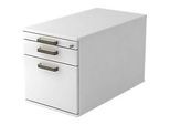 Rollcontainer TOPAS LINE, 1 Schub,1 Hängeregistraturauszug, 1 Utensilienauszug, T 800, weiss/weiss