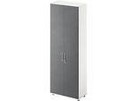 Schäfer Shop Genius Garderobenschrank TETRIS WOOD, 6 OH, H 2270 mm, Höhe inkl. Gleiter, weiss/grahite