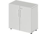 Schäfer Shop Select Schrank LOGIN, 2 Ordnerhöhen, H, B 800 x T 420 x H 788 mm, lichtgrau/lichtgrau