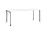 Schäfer Shop Select Schreibtisch LOGIN, 4-Fuss, B 1600 x T 800 x H 740 mm, weiss/weissalu
