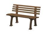Gartenbank, 2-Sitzer, L 1200 mm, braun