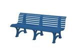 Parkbank, 4-Sitzer, L 2000 mm, blau
