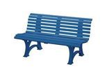 Parkbank, 3-Sitzer, L 1500 mm, blau