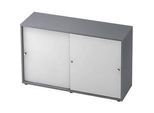 Schiebetürenschrank TOPAS LINE, 2 OH, graphit/weiss