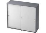 Schiebetürenschrank TOPAS LINE, 3 OH, graphit/weiss