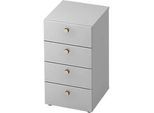 Schubladenschrank TOPAS LINE, 2 OH, B 400 mm, lichtgrau/lichtgrau