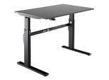 Schäfer Shop Select Schreibtisch, elektrisch höhenverstellbar, Rechteck, C-Fuss, B 1200 x T 800 x H 725-1185 mm, graphit/schwarz