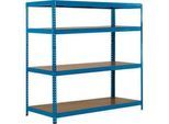 Weitspann-Steckregal, Komplettregal 1,5 m, incl. 4 Böden, 800mm Tief, 1600x1500x800 mm