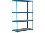 Weitspann-Steckregal, Komplettregal 1,5 m, incl. 4 Böden, 800mm Tief, 2400x1500x800 mm