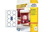 AVERY® Zweckform Klebeetiketten, blanko, Ø 65 mm, rund, für alle Drucker, weiss