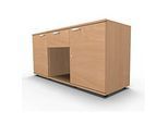 Schäfer Shop Select Sideboard, 2 Türen + Schub, abschliessbar, Spanplatte, B 1500 x T 420 x H 663 mm, Buche