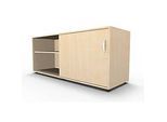 Schäfer Shop Select Sideboard, mit Schiebetür, abschliessbar, Spanplatte, B 1600 x T 500 x H 663 mm, rechts anstellbar, Ahorn