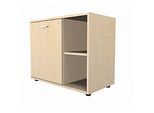 Schäfer Shop Select Sideboard, mit Drehtür, abschliessbar, Spanplatte, B 800 x T 420 x H 663 mm, links anstellbar, Ahorn