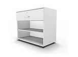 Schäfer Shop Select Sideboard, mit Schublade, abschliessbar, Spanplatte, B 800 x T 420 x H 663 mm, weiss