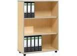 Schäfer Shop Select Regal MOXXO IQ, Holz, 3 Fächer, 3 OH, B 801 x T 362 x H 1115 mm, Ahorn-Dekor