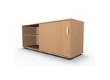 Schäfer Shop Select Sideboard, mit Schiebetür, abschliessbar, Spanplatte, B 1600 x T 500 x H 663 mm, rechts anstellbar, Buche