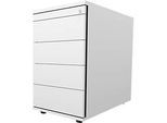 Schäfer Shop Select Standcontainer 13333, 1 Utensilienauszug, abschliessbar, 3 Schübe, B 428 x T 800 x H 740 mm, lichtgrau