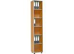 Schäfer Shop Select Regal MOXXO IQ, Holz, 6 Fächer, 6 OH, B 401 x T 362 x H 2168 mm, Buche-Dekor