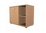 Schäfer Shop Select Sideboard, mit Drehtür, abschliessbar, Spanplatte, B 800 x T 420 x H 663 mm, links anstellbar, Buche