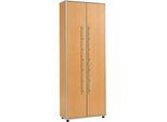 Schäfer Shop Select Aktenschrank Moxxo IQ, Holz, 5 Böden, 6 OH, B 801 x T 362 x H 2166 mm, abschliessbar, Buche-Dekor