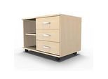 Schäfer Shop Select Mobiles Sideboard, Regal + 3 Schübe + Utensilienschub, B 800, anstellbar rechts, Ahorn