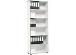 Schäfer Shop Select Regal MOXXO IQ, Holz, 6 Fächer, 6 OH, B 801 x T 362 x H 2168 mm, weiss