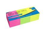 inFO Power Notes Haftnotizen, 50 x 40 mm, 80 Blatt pro Block, 12 Blöcke, 3 Farben