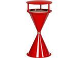 Standascher mit Dach und Bodenronde, Kunststoff, rot