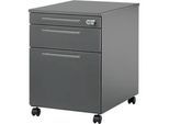 Schäfer Shop Select Rollcontainer Start Off 126, Utensilien-, Hängeregisterauszug, Schublade, abschliessbar, B 432 x T 580 x H 595 mm, graphit/graphit