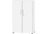 Schäfer Shop Select Schrank Start Off, 4 OH, abschliessbar, B 800 x T 420 x H 1470 mm, Holz, weiss/weiss