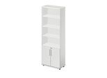 Schäfer Shop Select Kombischrank Start Off, 6 OH, 2 OH mit Tür, abschliessbar, B 800 x T 420 x H 2196 mm, lichtgrau/lichtgrau