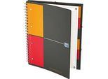 Organiserbook Oxford International A4+, doppelspiralgebunden, kariert, 80 Blatt, SCRIBZEE®-komp., 5 Stk