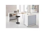 Schäfer Shop Select Anstellquerrollladenschrank, aus Holz, 2 Fachböden, B 800 mm x T 421 x H 750 mm, weiss