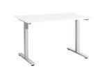 Schäfer Shop Select Schreibtisch Start Off, T-Fuss, Rechteck, Stahl/Holz, B 1200 x T 800 x H 735 mm, weiss