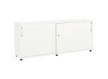 Schäfer Shop Select Anstellschiebetürenschrank, aus Holz, 2 Fachböden, B 1600 mm x T 421 x H 750 mm, weiss