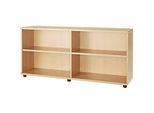 Schäfer Shop Select Anstellregal, aus Holz, 2 Fachböden, B 1600 mm x T 421 x H 750 mm, Ahorn