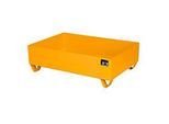 Stahl-Auffangwanne ohne Gitterrost, 1200 x 800 mm, orange RAL 2000