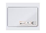 nobo Whiteboard Premium Plus, Stahl weiss emailliert, magnethaftend, B 1200 x H 900 mm, inkl. abnehmbarer Stiftablage und 1 Boardmarker