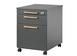 Schäfer Shop Select Rollcontainer Start Off Wood, Schub, Hängeregister & Utensilienauszug, B 432 x T 580 x H 595 mm, graphit