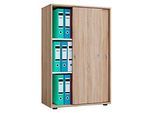 Schiebetürenschrank, aus Holz, abschliessbar, 3 OH, B 700 x T 400 x H 1050 mm, Sonoma Eiche Dekor