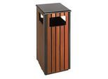 Aussenabfallbehälter 36 L, rechteckig mit 4 Einwurföffnungen