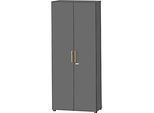 Schäfer Shop Select Schrank Start Off Wood, 6 OH, abschliessbar, B 800 x T 420 x H 2240 mm, Holz, graphit