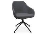 Konferenzsessel Topstar Sitness Life 2.1, dreh-/sitzhöhenverstellbar, Armlehnen, B 350-480 x T 460 x H 460-490 mm, 4-Fussgestell, Alu schwarz-matt & Stoff, anthr.