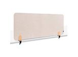Legamaster Akustik-Tischtrennwand Elements, PET-Kern, Stoffoberfläche pinnbar, inkl. 2 Tischklemmen, B 1600 x H 600 x T 21 mm, soft beige