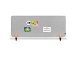 Legamaster Akustik-Tischtrennwand Elements, PET-Kern, Stoffoberfläche pinnbar, inkl. 2 Tischklemmen, B 1600 x H 600 x T 21 mm, quiet grey