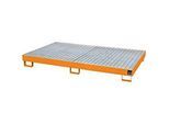 Regalwanne Typ RW/GR 2200-1, mit Gitterrost, orange RAL2000