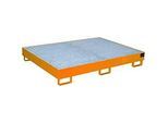 Regalwanne Typ RW/GR 1800, mit Gitterrost, orange RAL2000