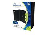 DVD-Leerhülle, schwarz, mit Klarsichtfolie, Booklet-Halterung, 5 Stück