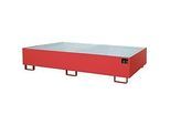 Regalwanne Typ RW/GR 2700-2, mit Gitterrost, rot RAL3000